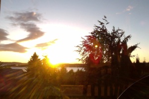 The Beautiful Dawn of a New Day:Sunrise Over the Salish Sea from Walker Ave. Site of Anna's Former Home in Ladysmith B.C.